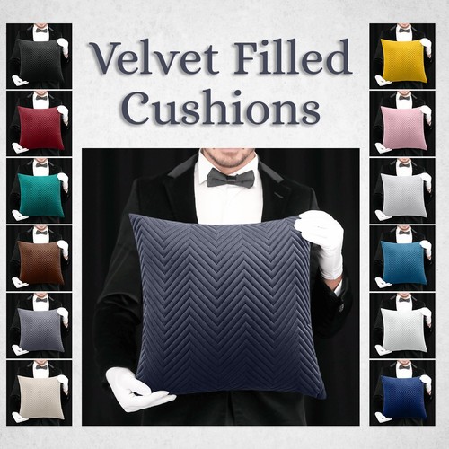 Quilted filled velvet - filled,