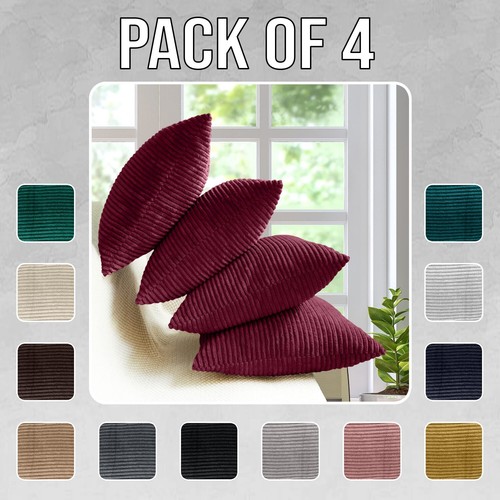 Corduroy filled velvet cushion - filled,